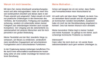 Dritte Seite: Dritte Seite einer Bewerbung