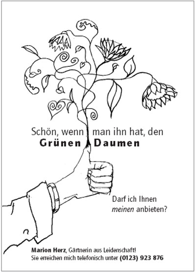 Kreative Bewerbungsunterlagen: Plakat